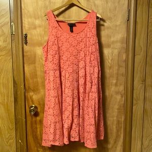 Lane Bryant coral lace dress-size 20